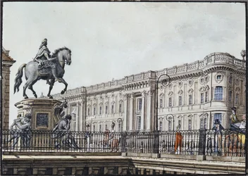 De lange brug met een aristocratisch monument